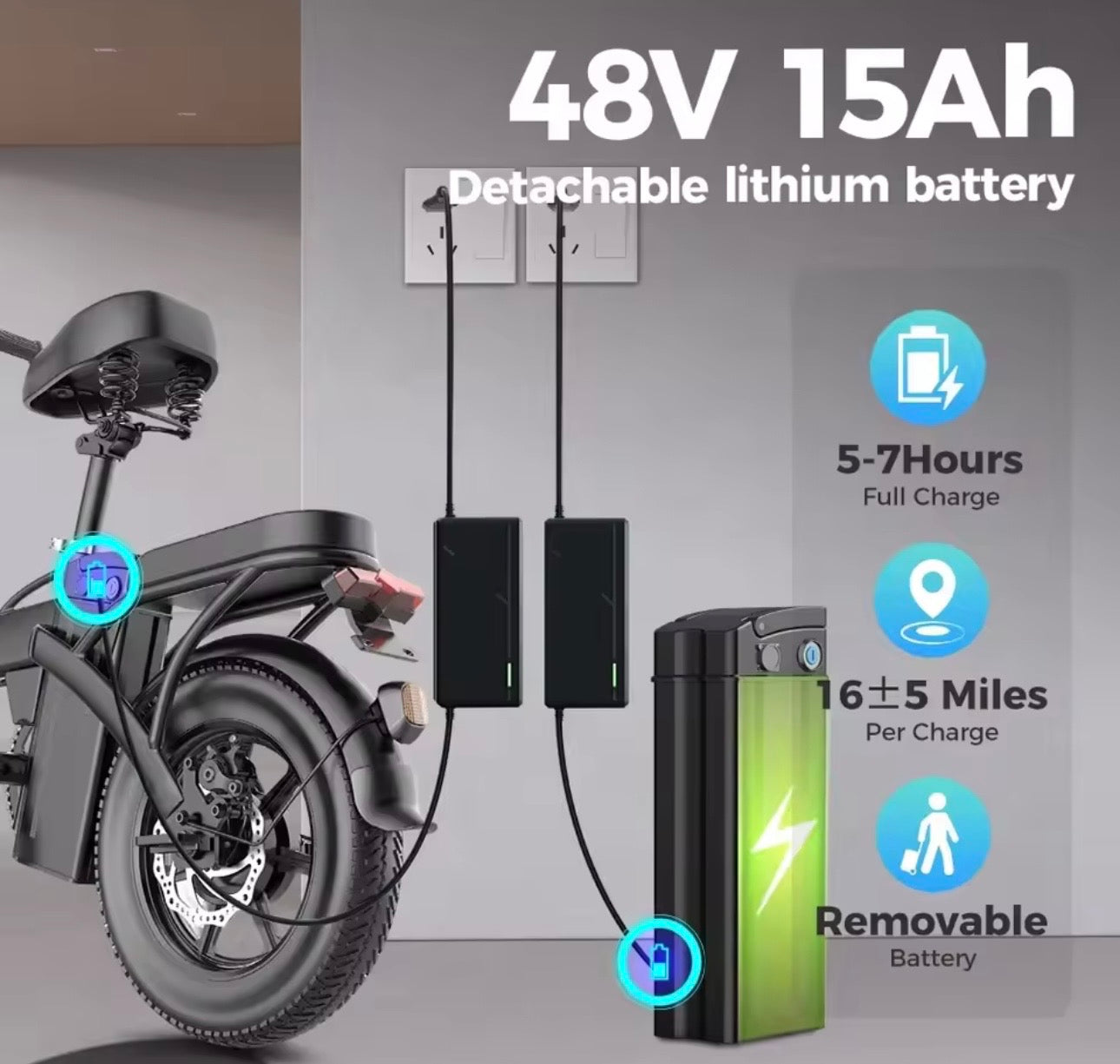 Brand New 250W Electric Bike • 48V 15Ah • 25 km/h • Throttle + Pedal Assist