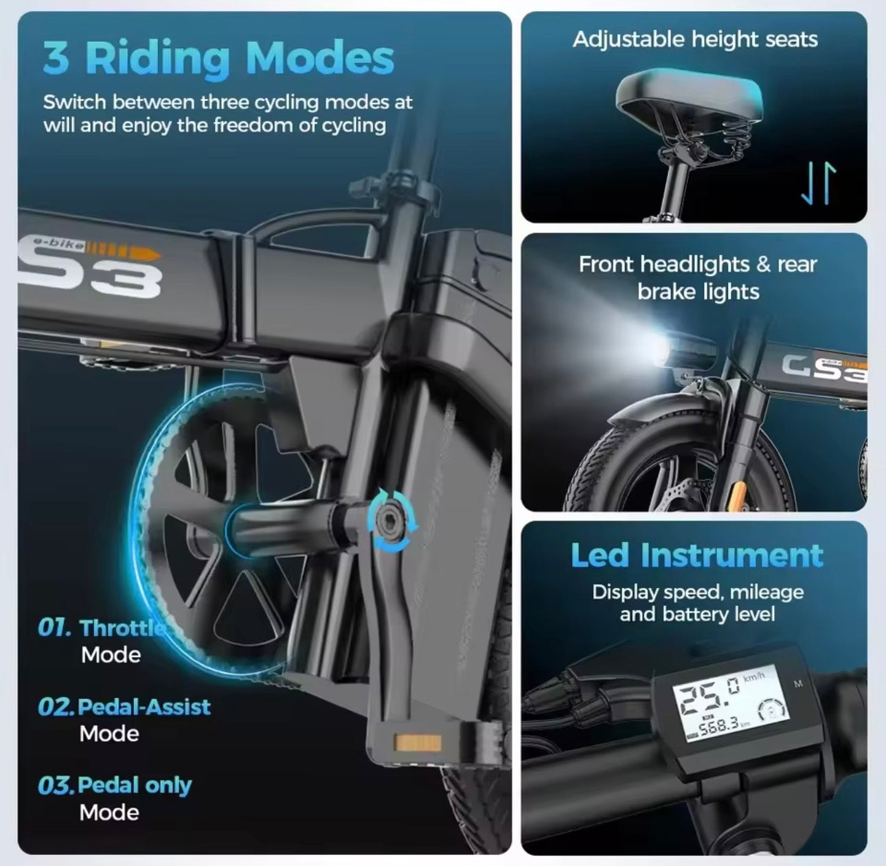 Brand New 250W Electric Bike • 48V 15Ah • 25 km/h • Throttle + Pedal Assist